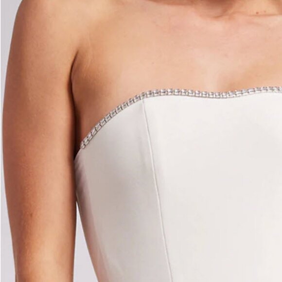 NWI Womens Generation Love Joelle Crystal White Strapless Mini Dress 10 - Picture 2 of 15
